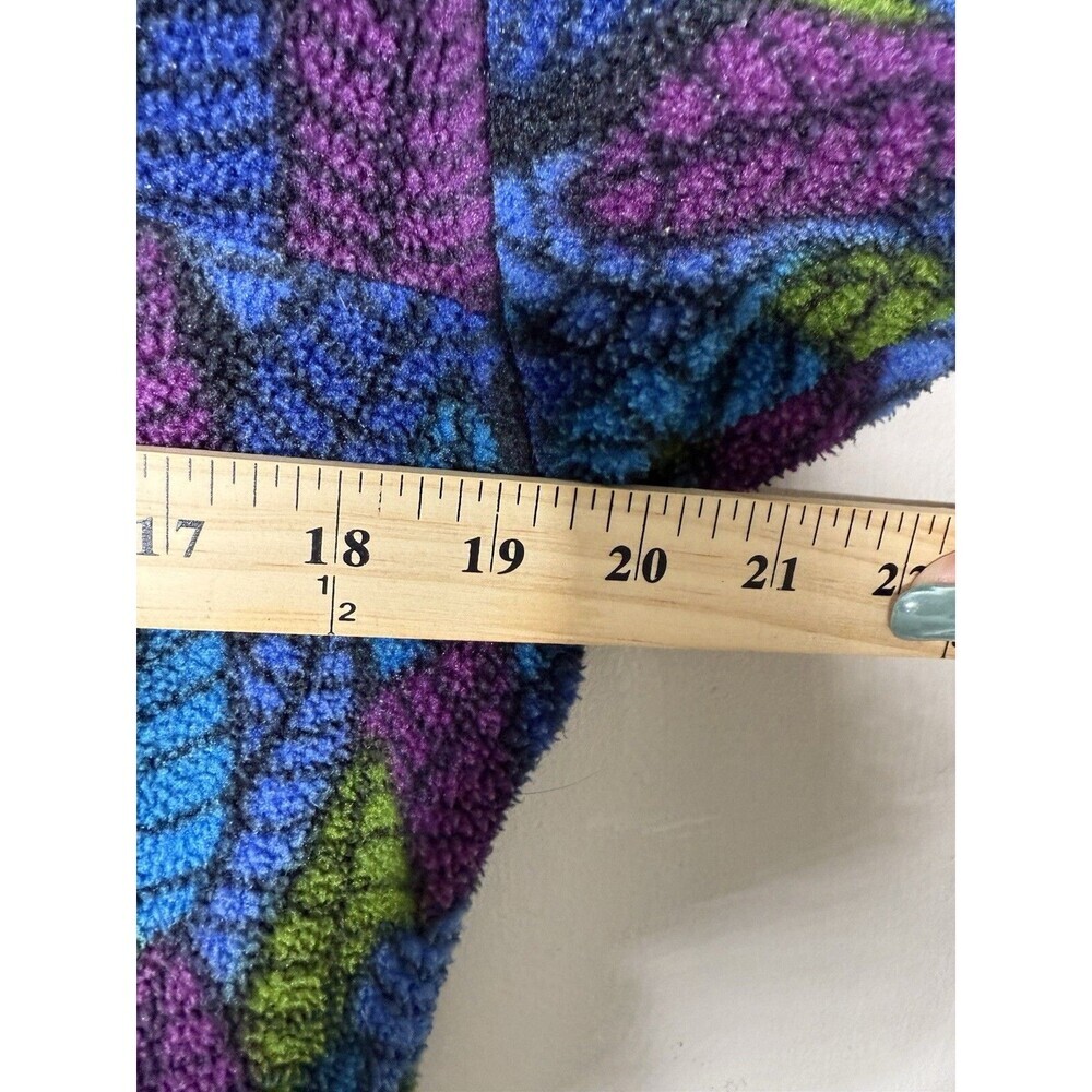 Vintage Patagonia Synchilla Snap T Fleece Pullover Leaf Pattern Sz XS USA Leaf - Picture 9 of 9